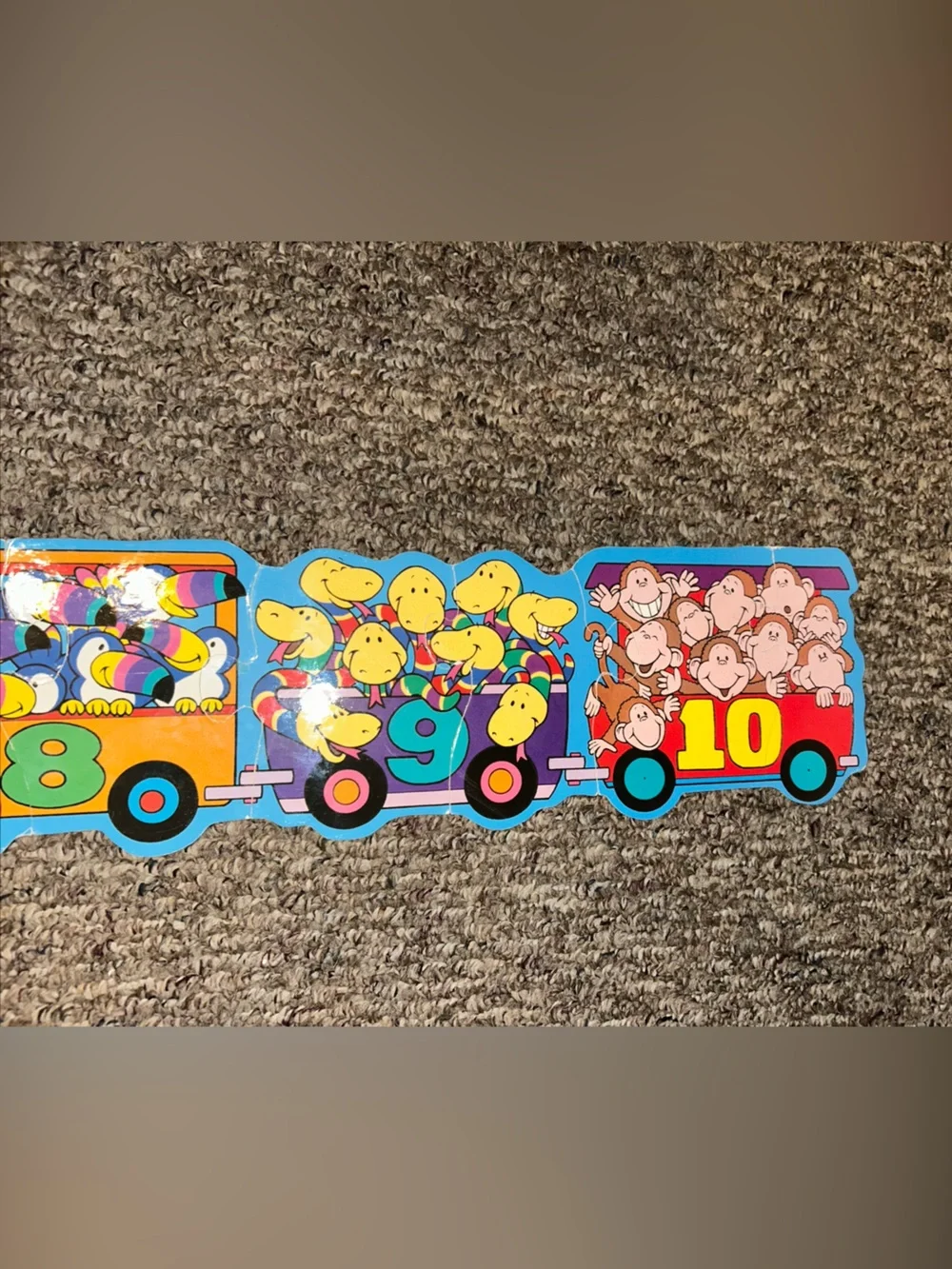 Great American Puzzle Factory, 20 Piece Train Shaped Floor Puzzle, *Complete*